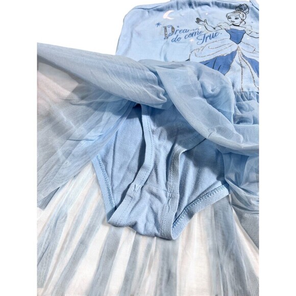Disney Girls Disney Princess Cinderella Dress Size 4T Blue Cartoons Sleeveless - Picture 3 of 5